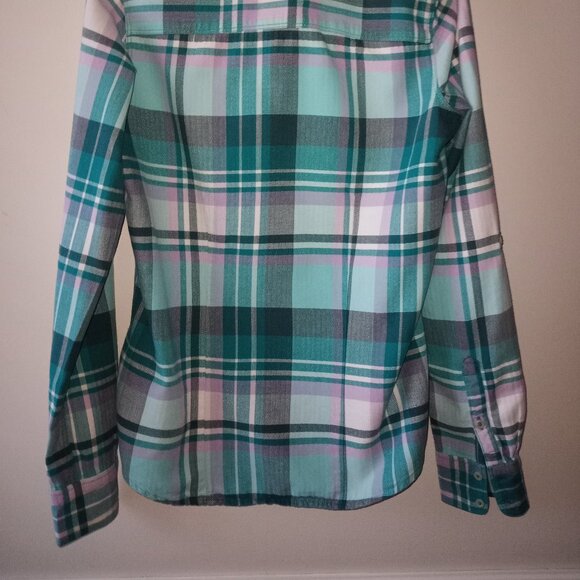 ' THE NORTH FACE' Plaid shirt two chest pockets Size SP EUC - Picture 11 of 12